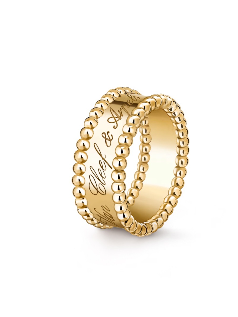 💎 Van Cleef & Arpels Perlee Signature Ring Sz 54 Rose Gold